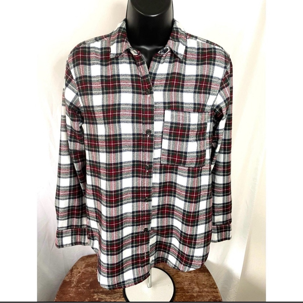 NWT Abercrombie Plaid Shirt Women's M Soft A&F Collection